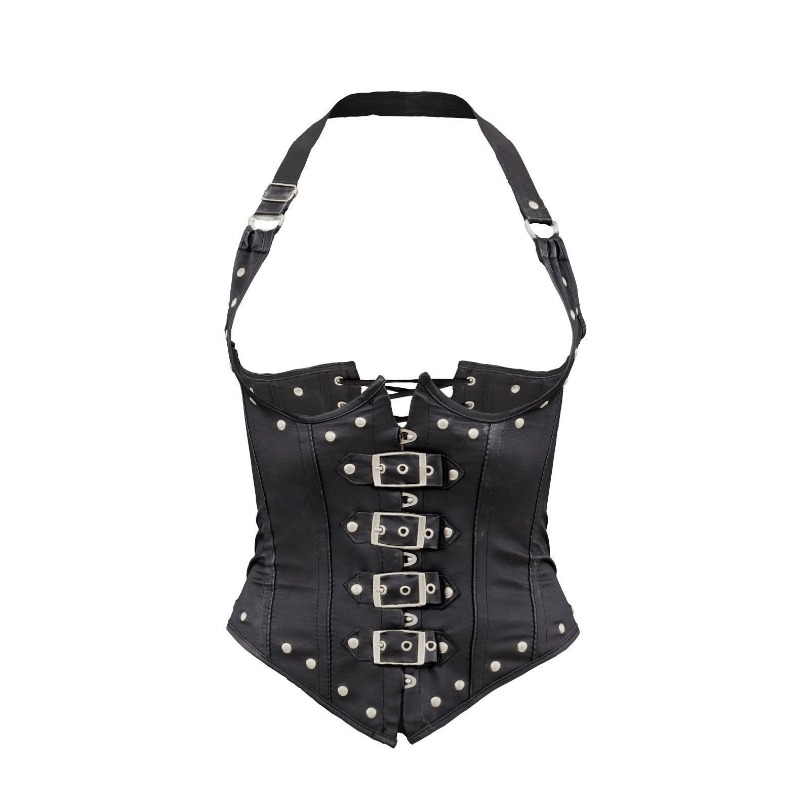Front Buckles Corset 3D model_1