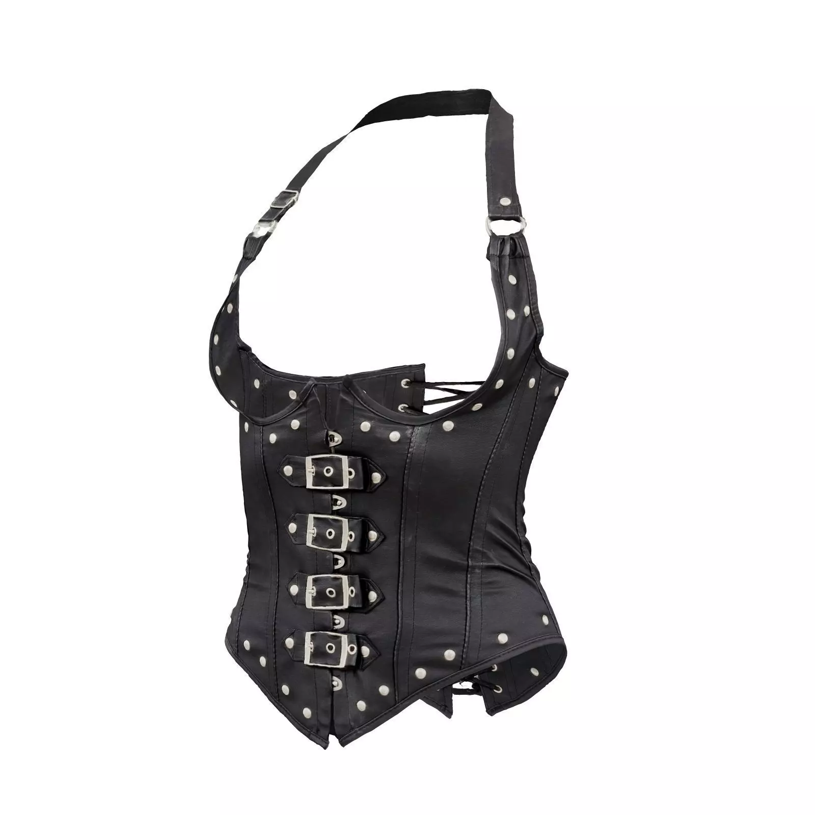 Front Buckles Corset 3D model_0