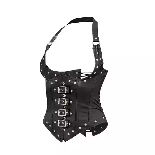 Front Buckles Corset 3D model