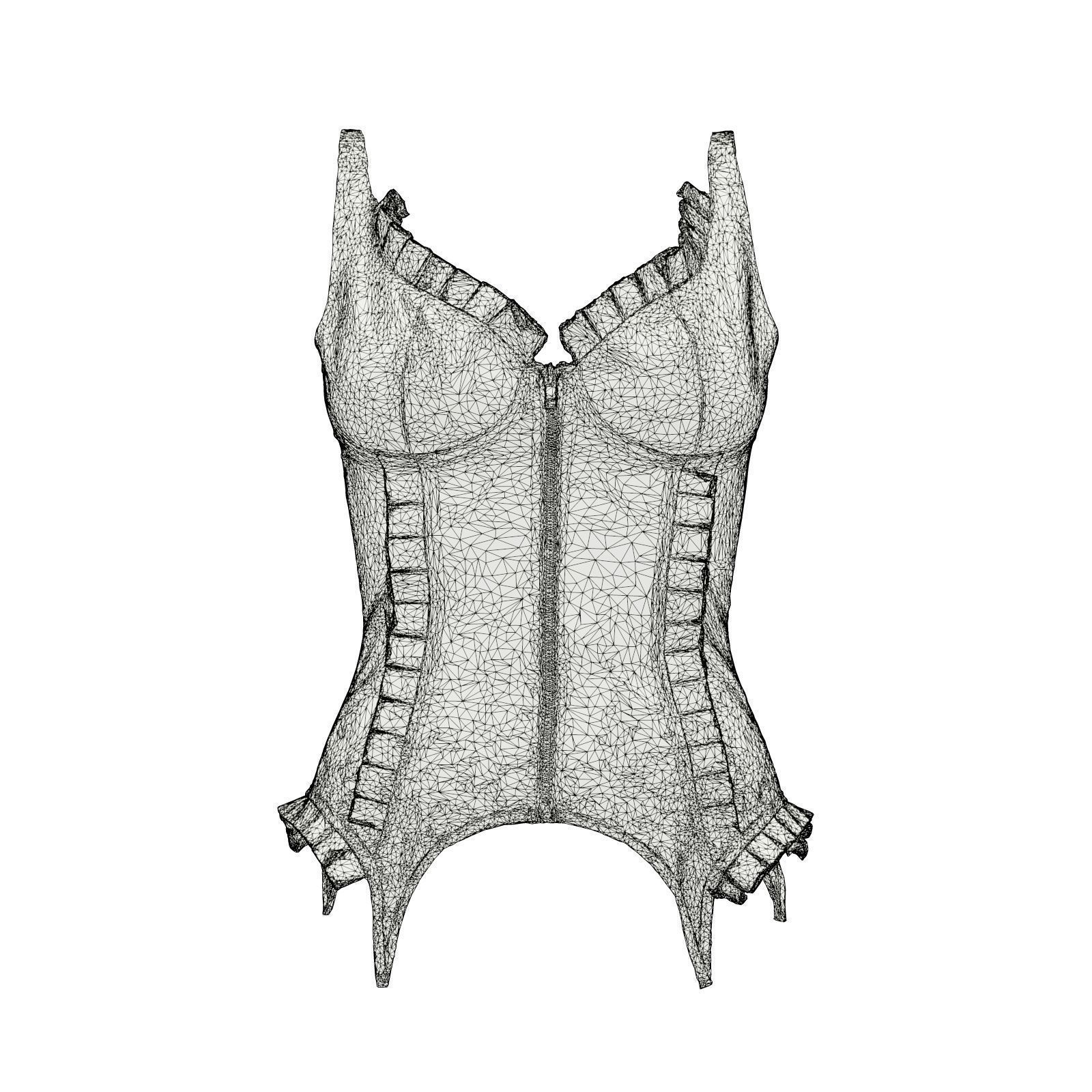 Fringe Corset 3D model_6