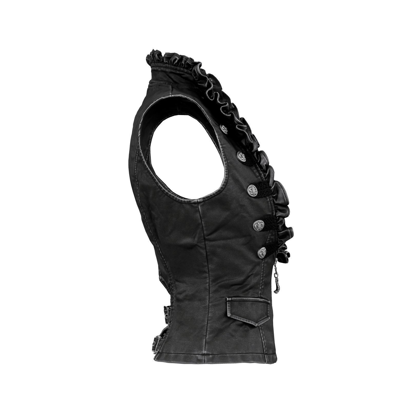 Frils Leather Vest 3D model_5