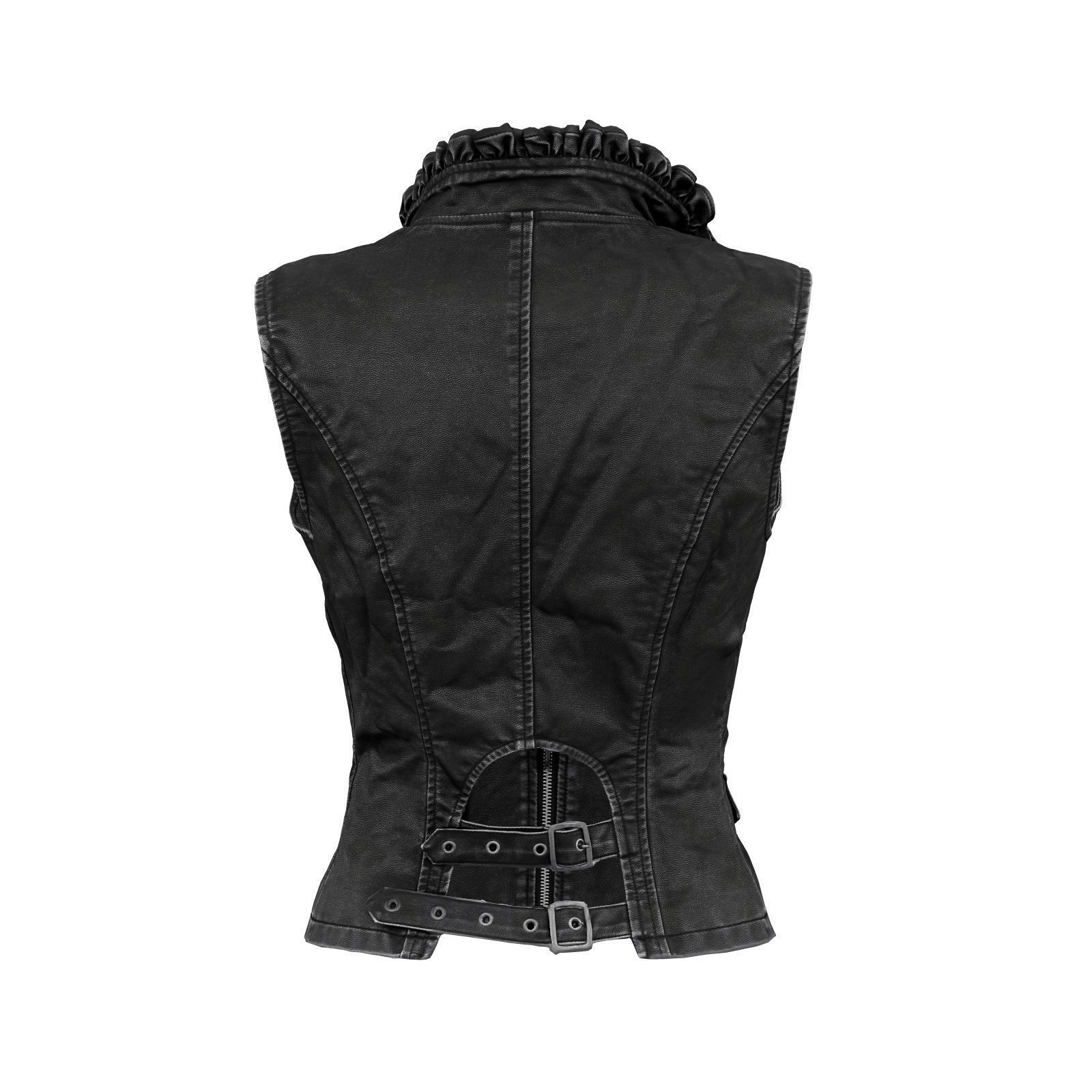 Frils Leather Vest 3D model_2
