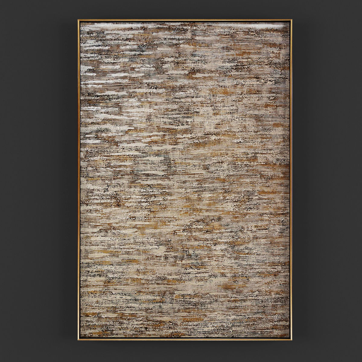 Pictures8 abstract painting in gold and silver Low-poly 3D model_1