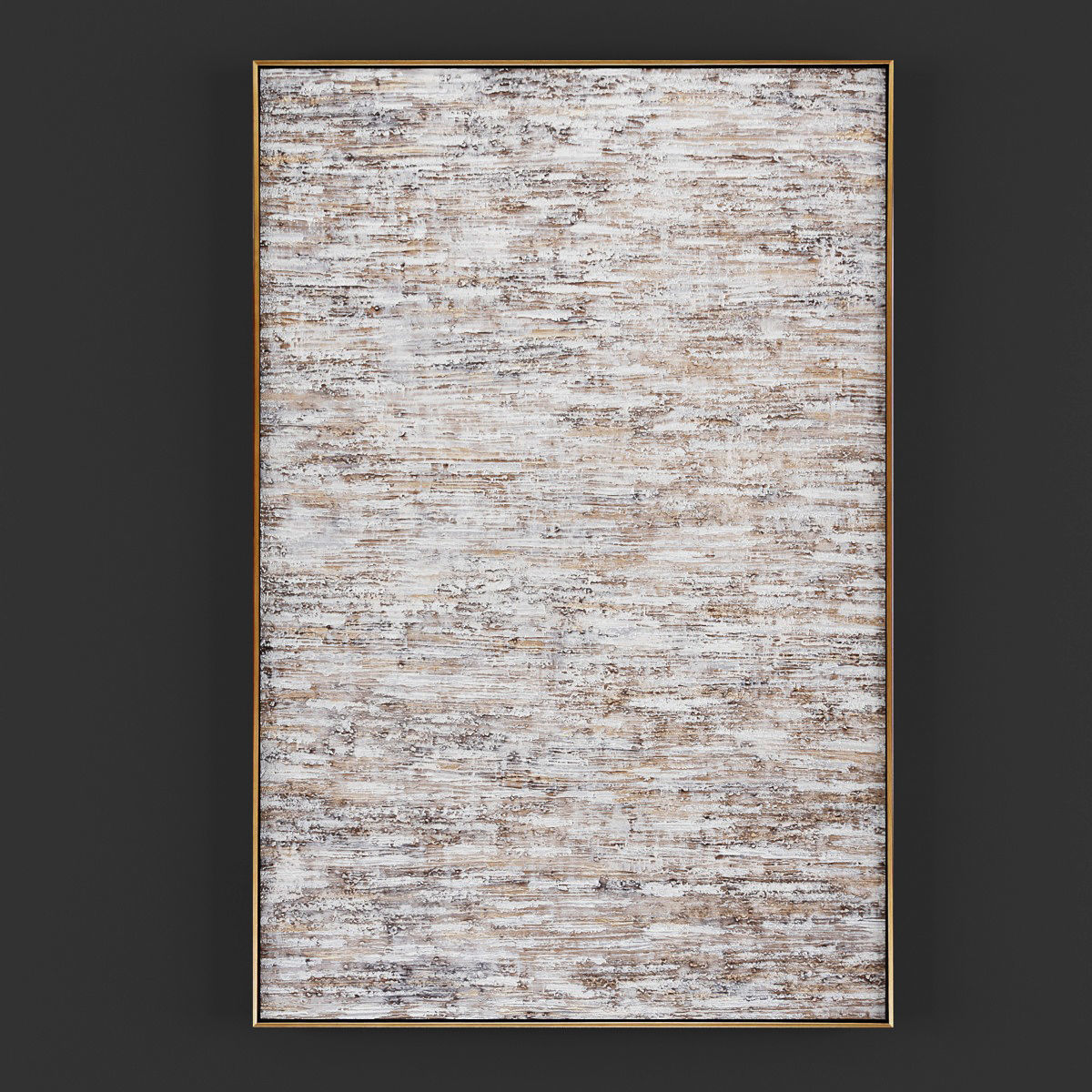 Pictures8 abstract painting in gold and silver Low-poly 3D model_2