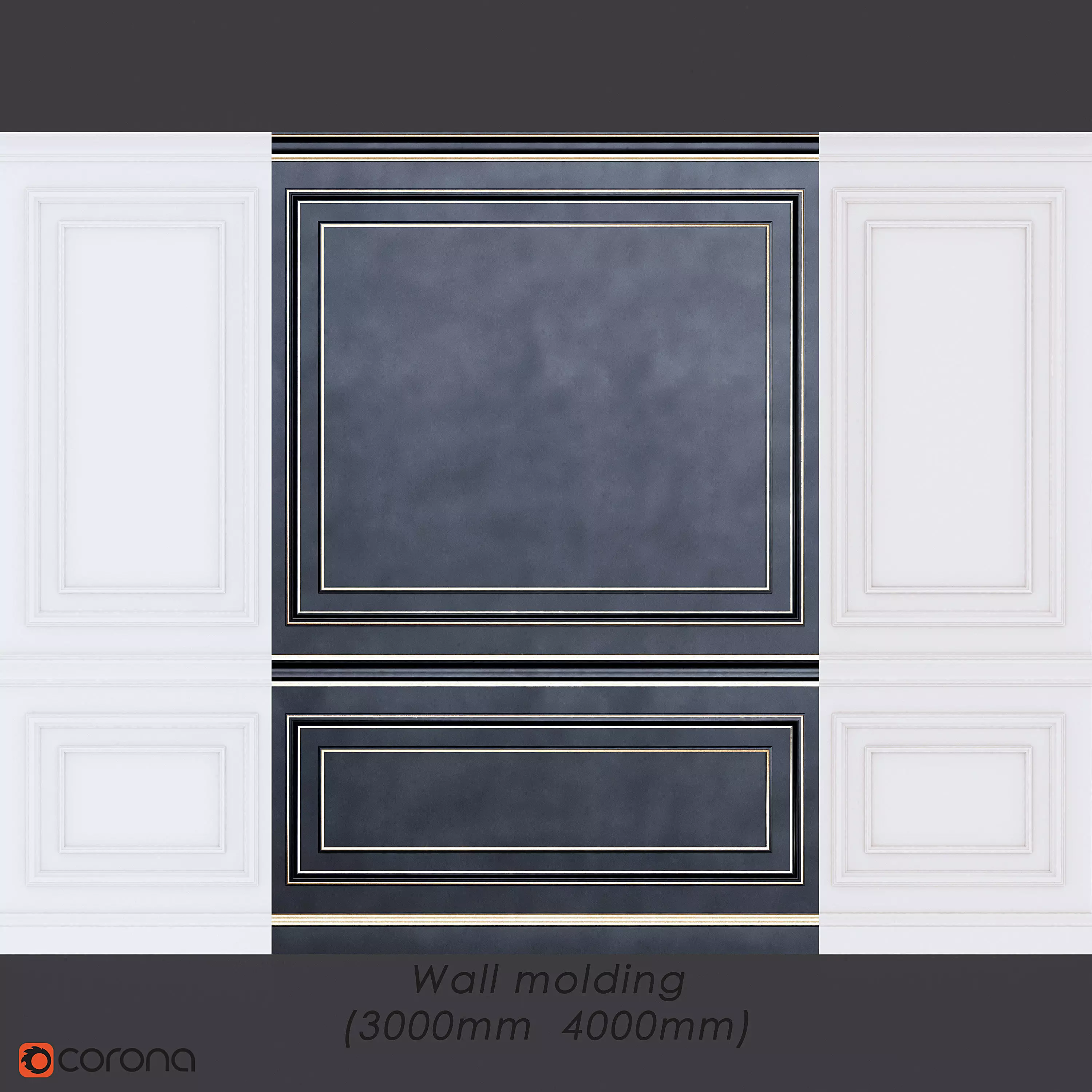 Wall molding 3D model_0