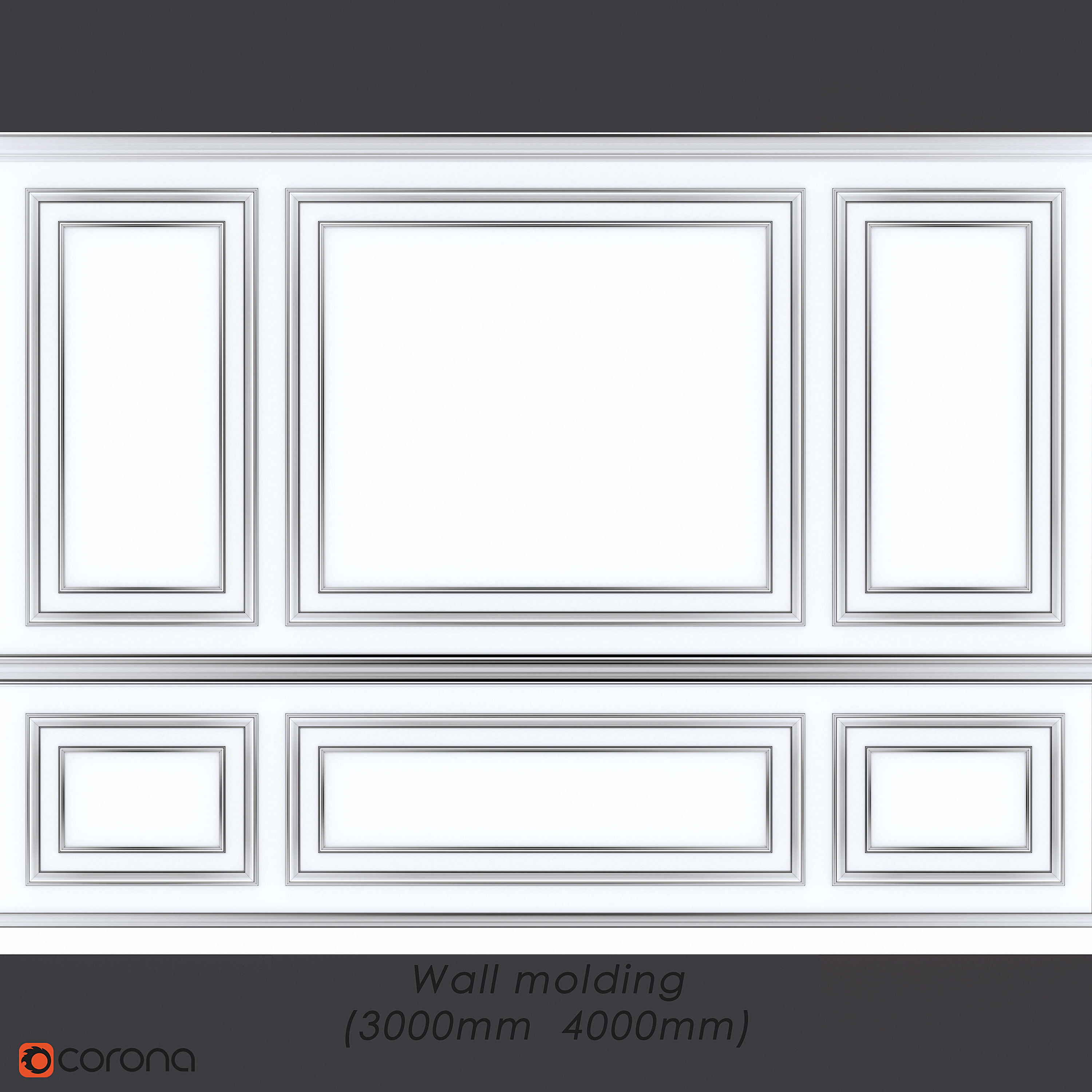Wall molding 3D model_1
