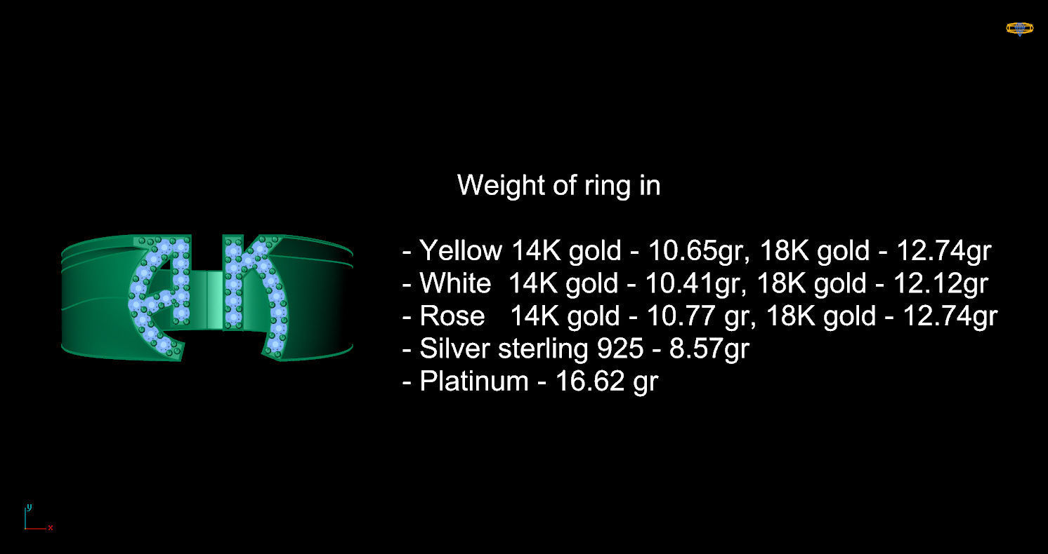 Initial ring AK 3D print model_12