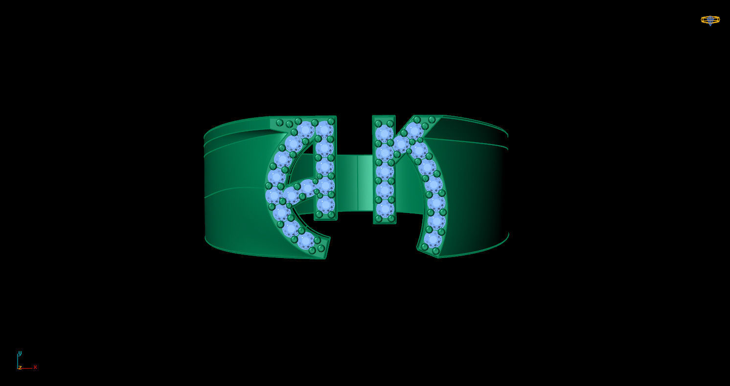 Initial ring AK 3D print model_9