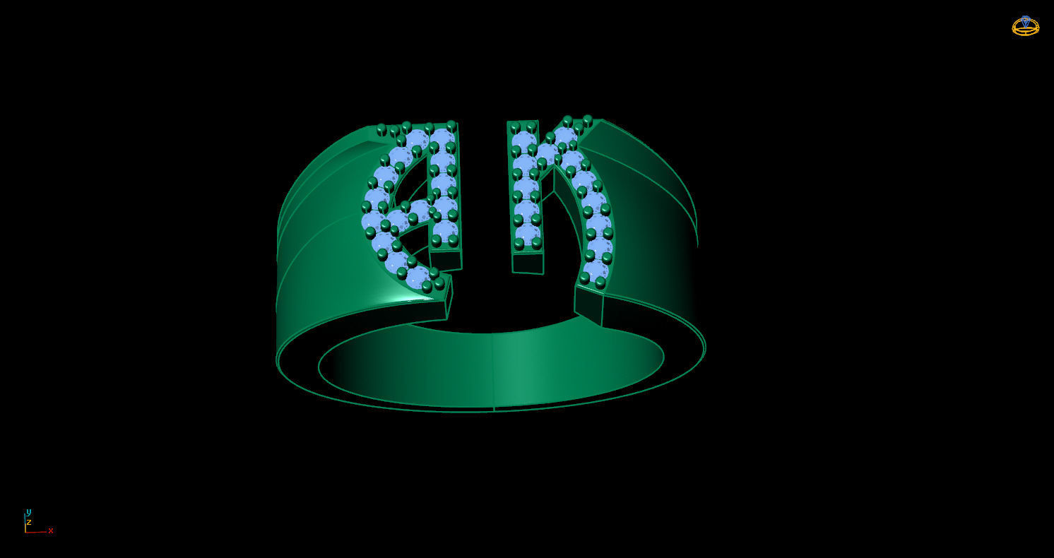 Initial ring AK 3D print model_6