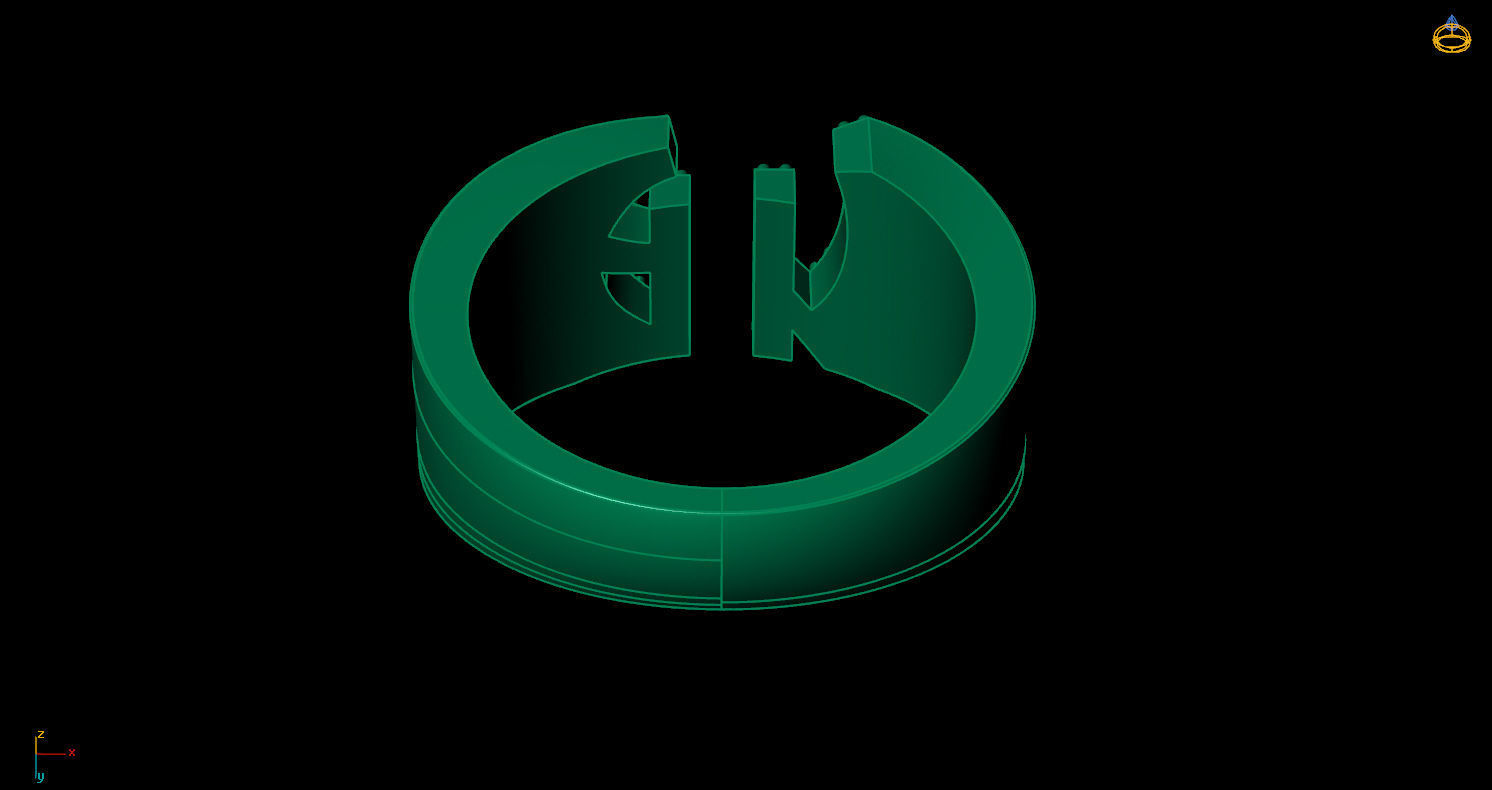 Initial ring AK 3D print model_8