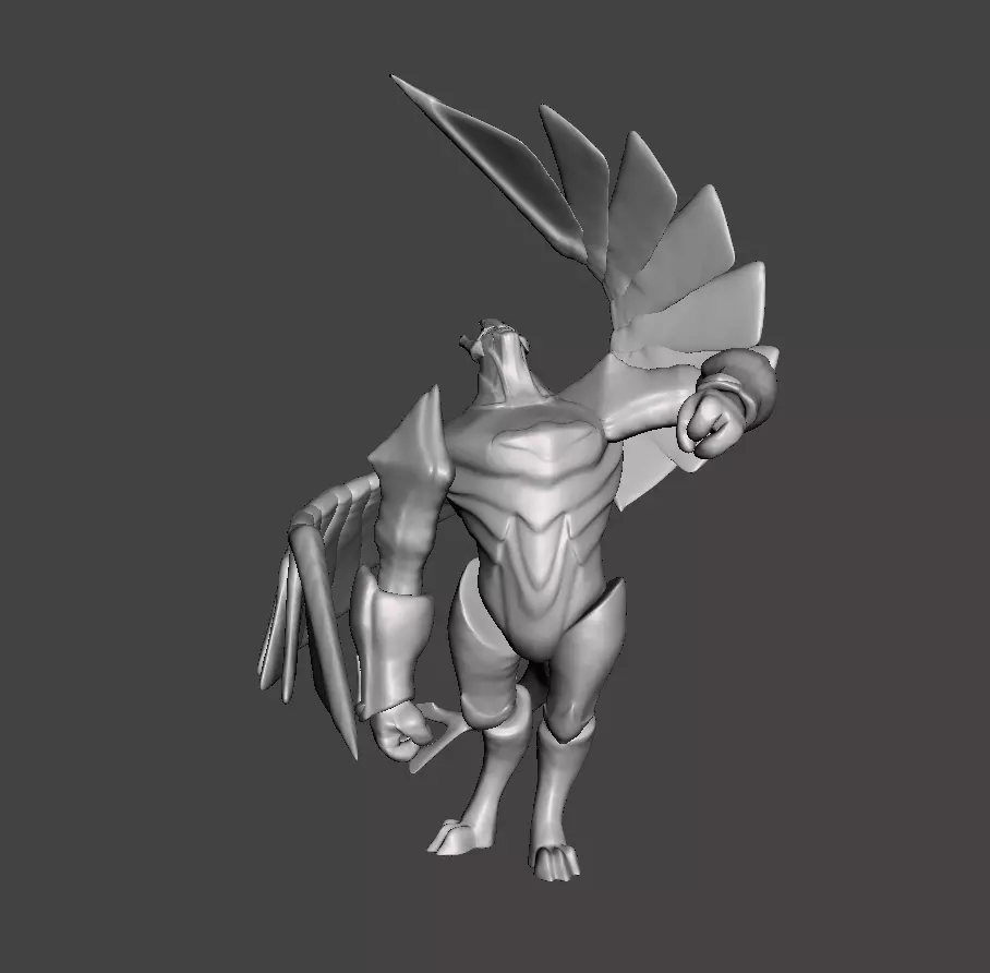 Galio 3D Model bird with wings 3D print model_0