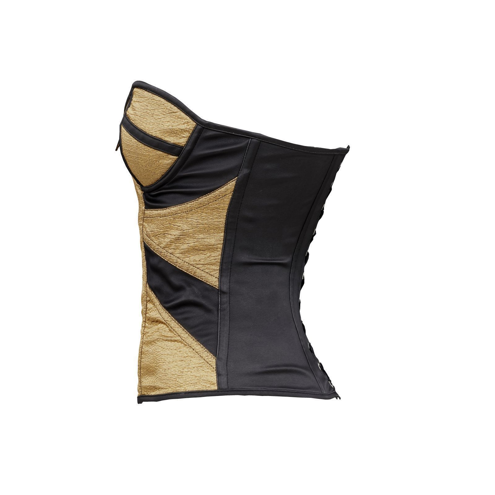 Gold Corset 3D model_4