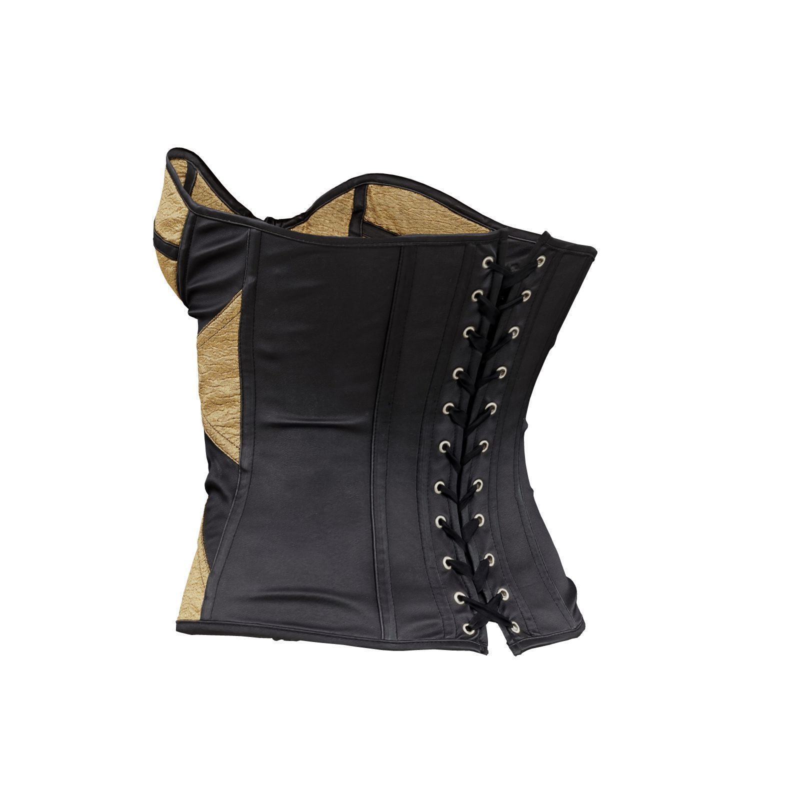 Gold Corset 3D model_3