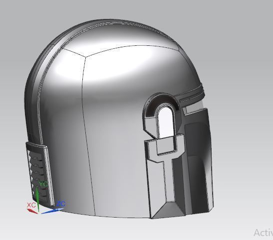Mandalorian helmet 3D print model_4