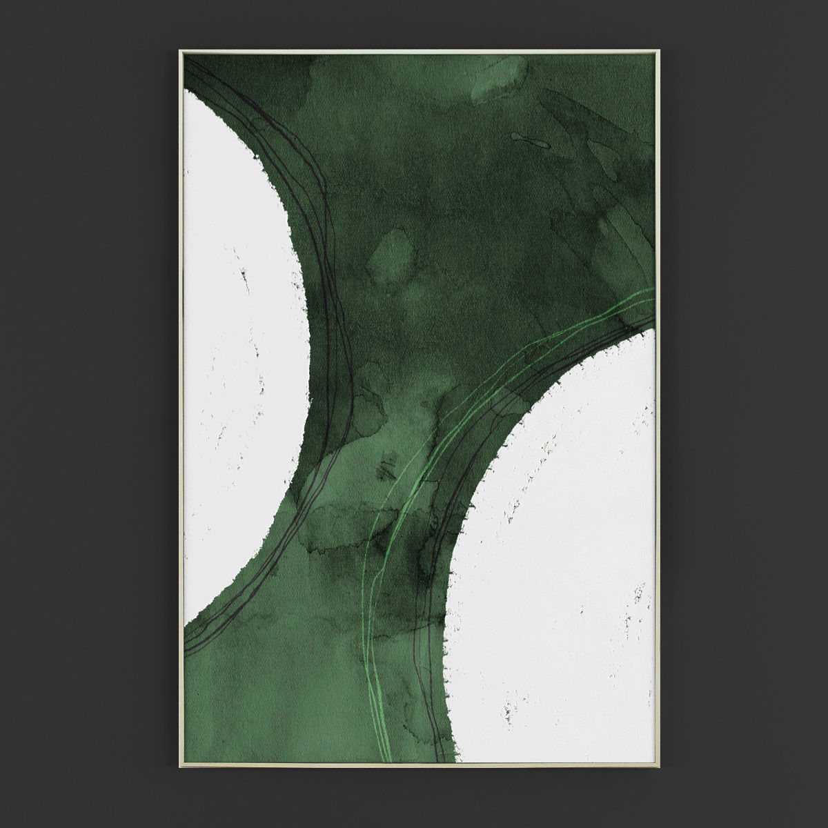 Pictures151 gold and abstract wall art Low-poly 3D model_1