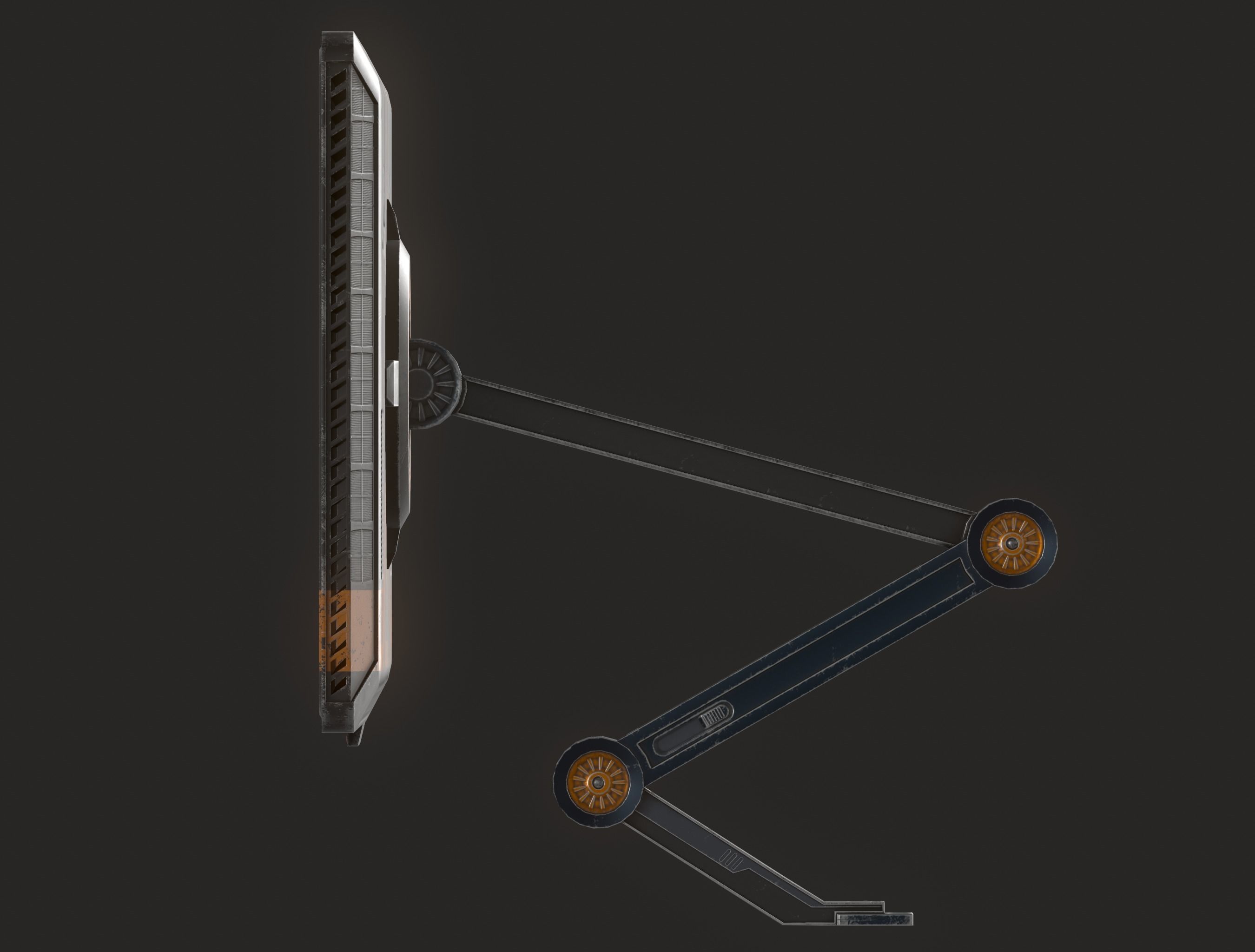 Sci Fi Console Low-poly 3D model_4