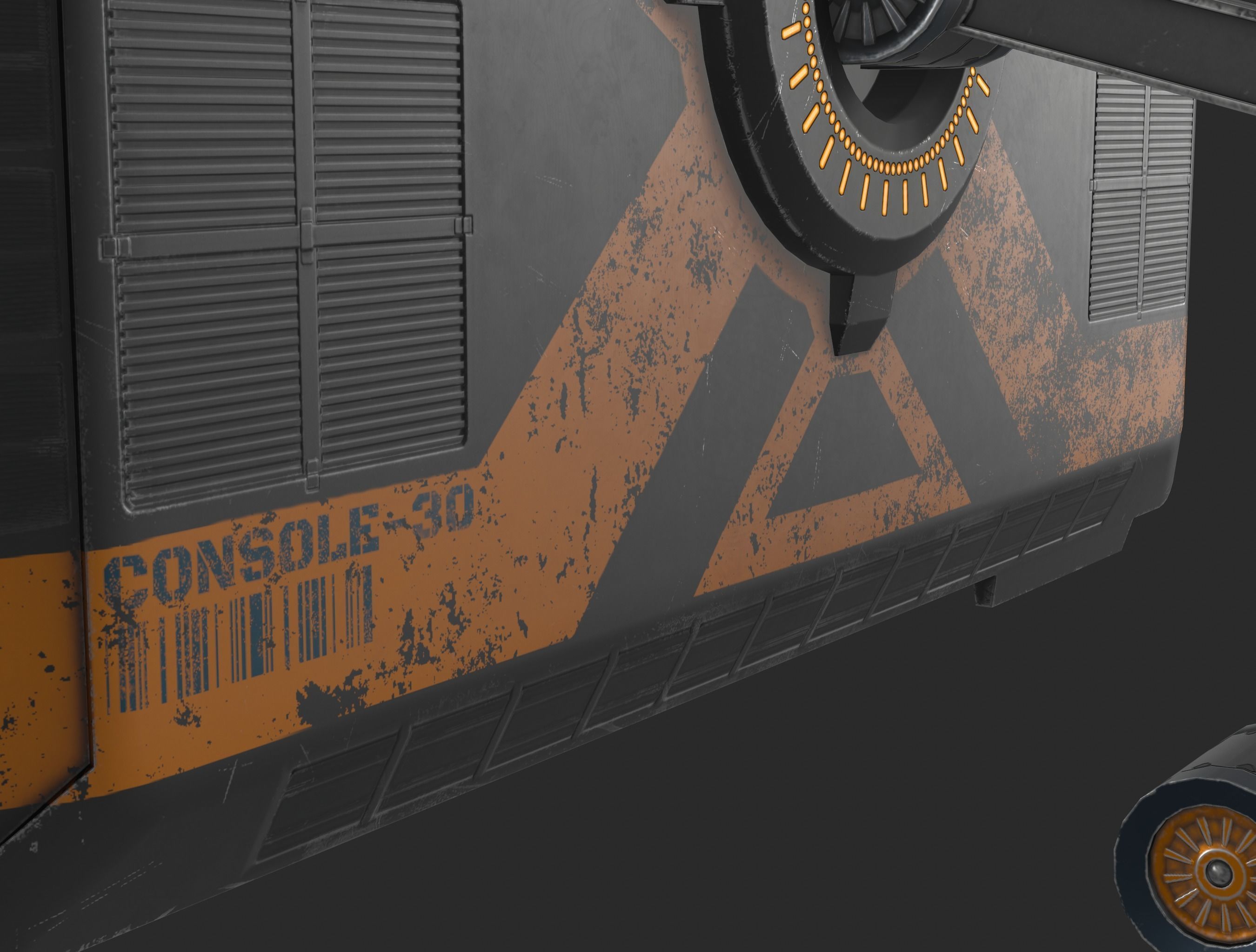 Sci Fi Console Low-poly 3D model_3