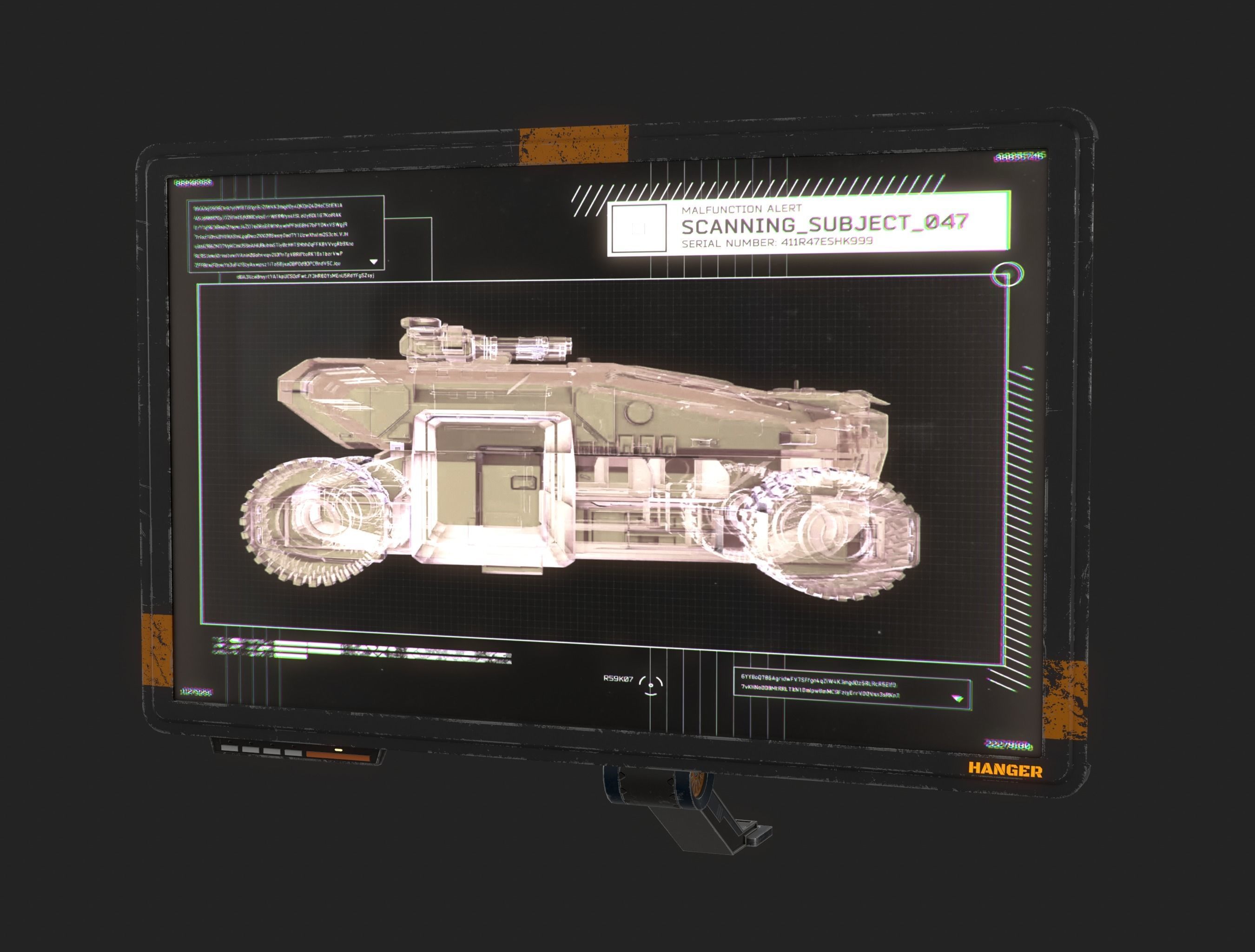 Sci Fi Console Low-poly 3D model_1