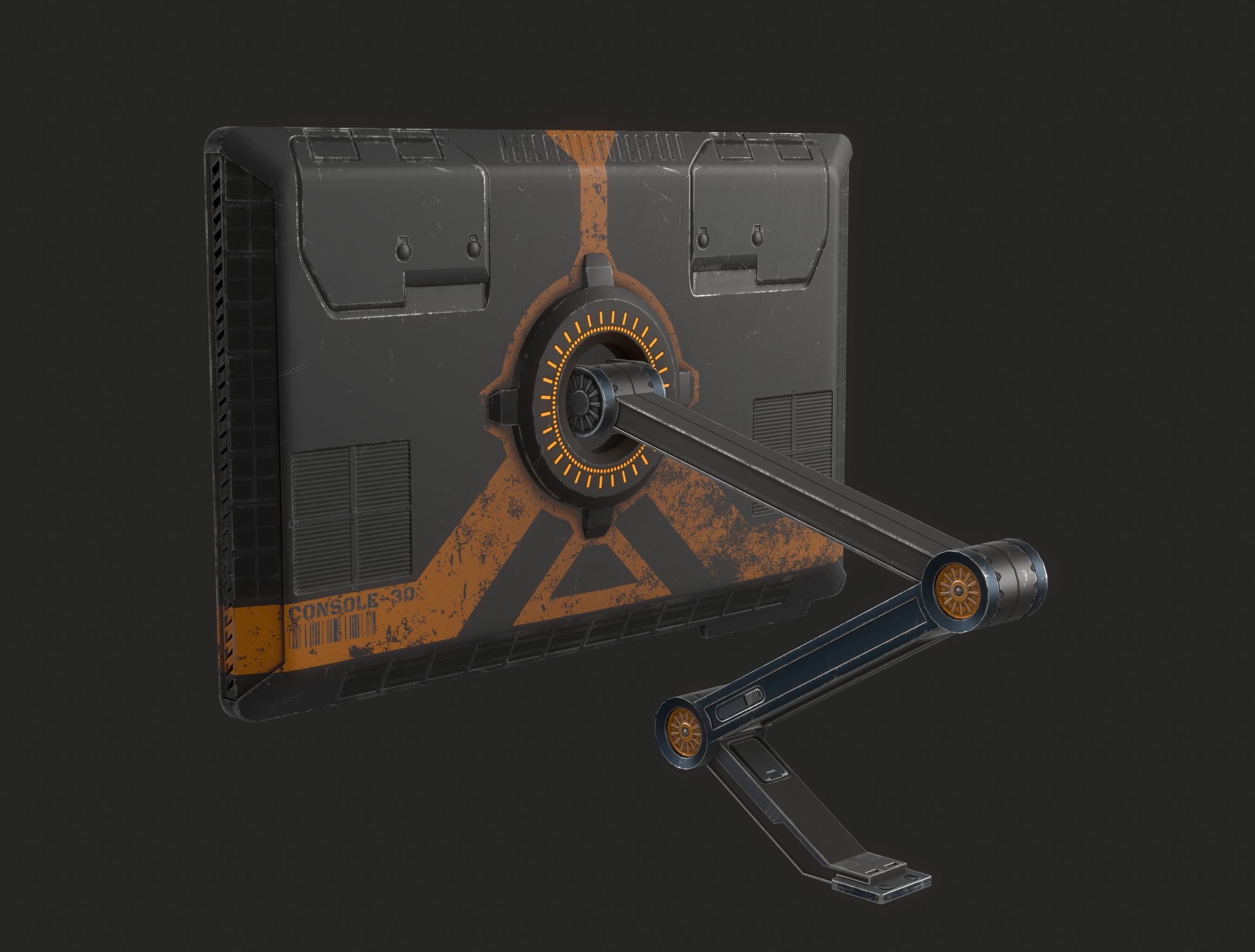 Sci Fi Console Low-poly 3D model_2