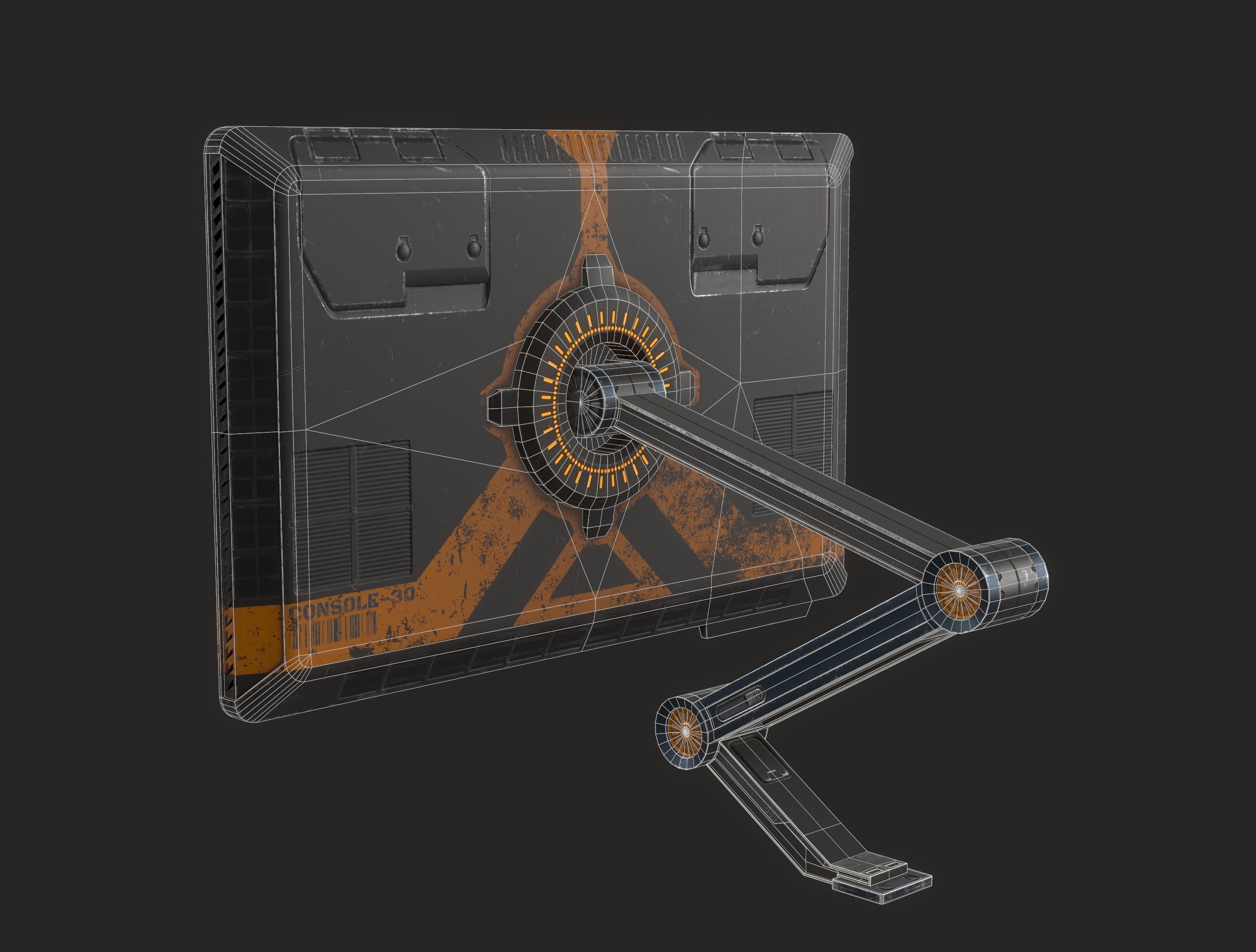 Sci Fi Console Low-poly 3D model_7