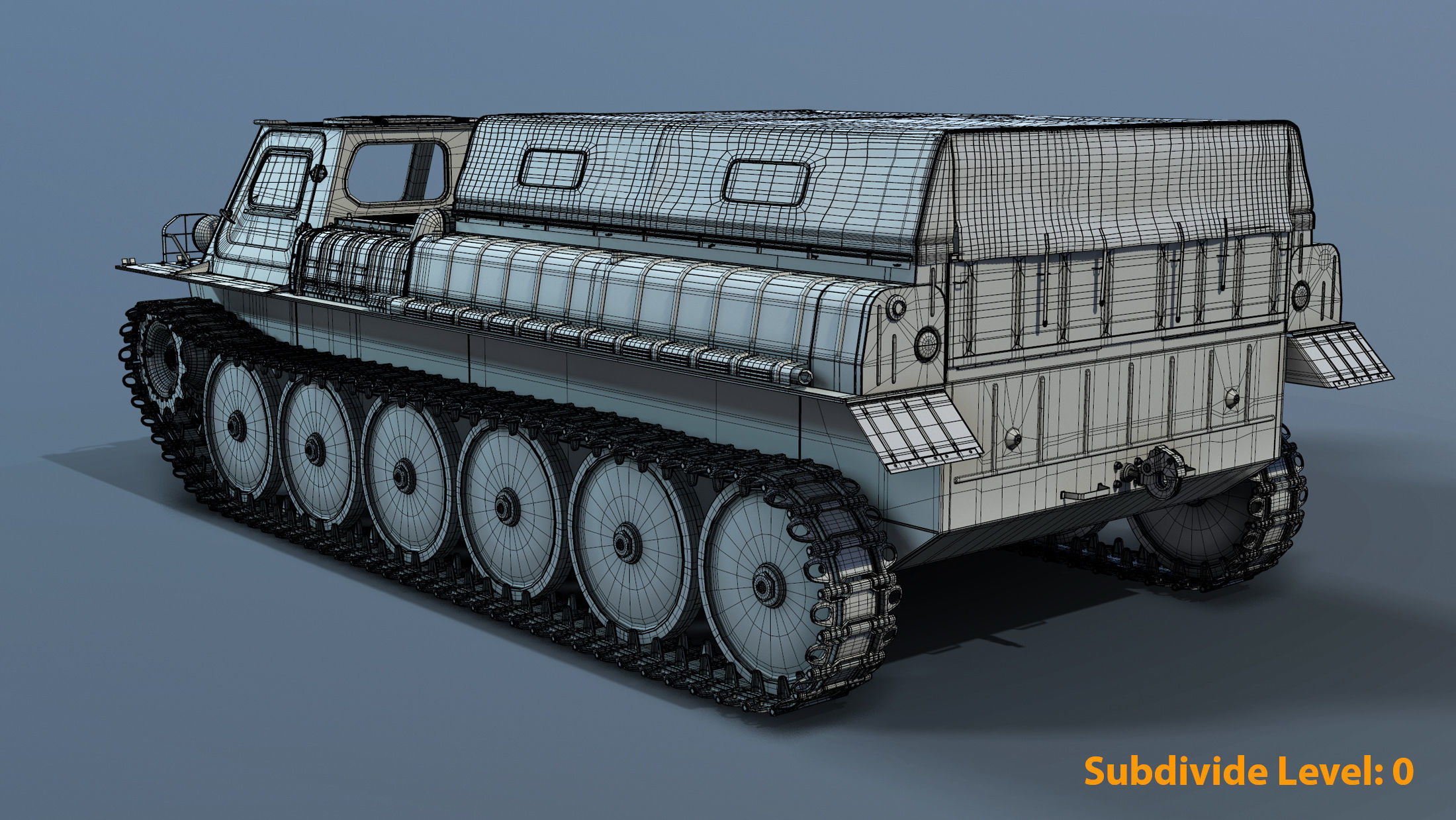 GT-SM Tracked Transporter 3D model_9