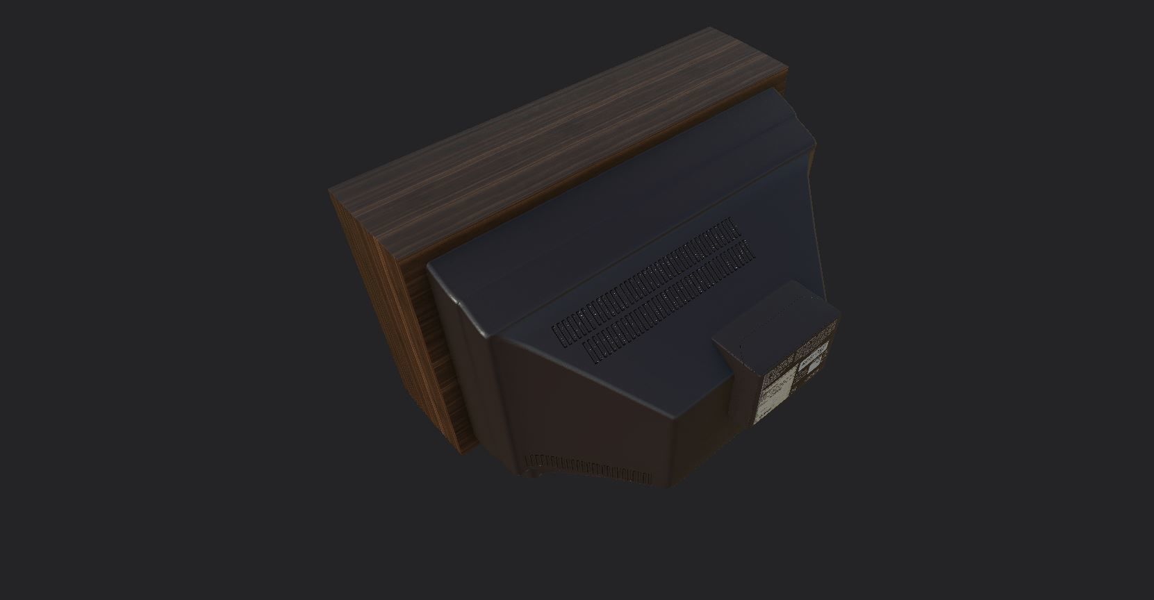 television vintage tv Low-poly 3D model_2