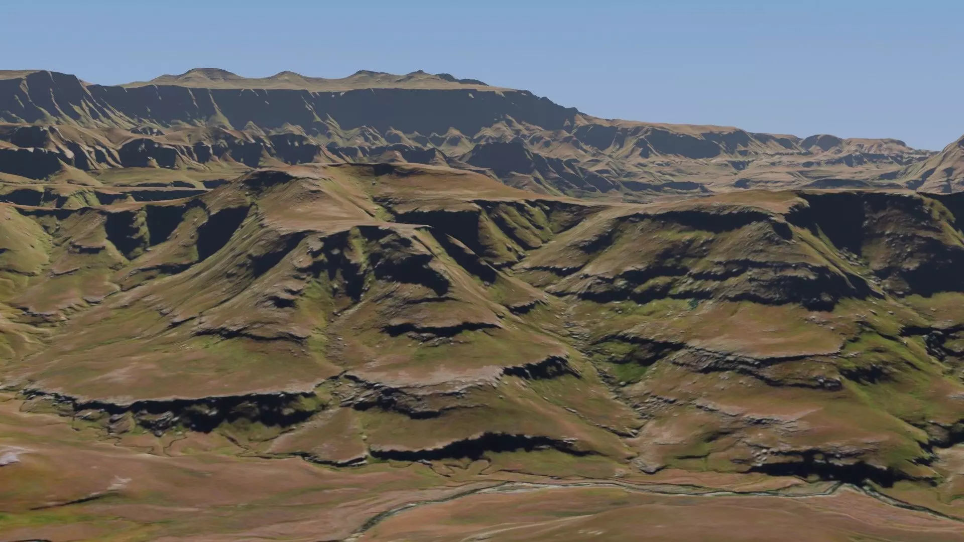 Canyon Mountains - Drakensberg 3D model