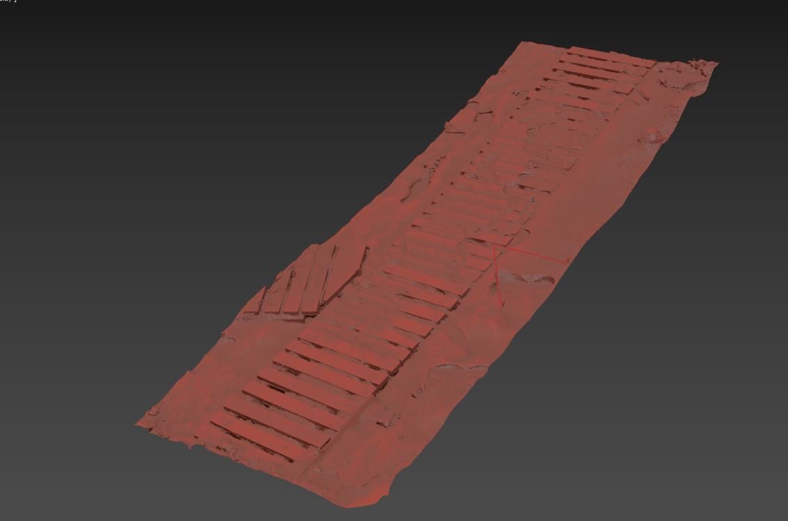 Ultra realistic Snow wooden trail 3D model_10