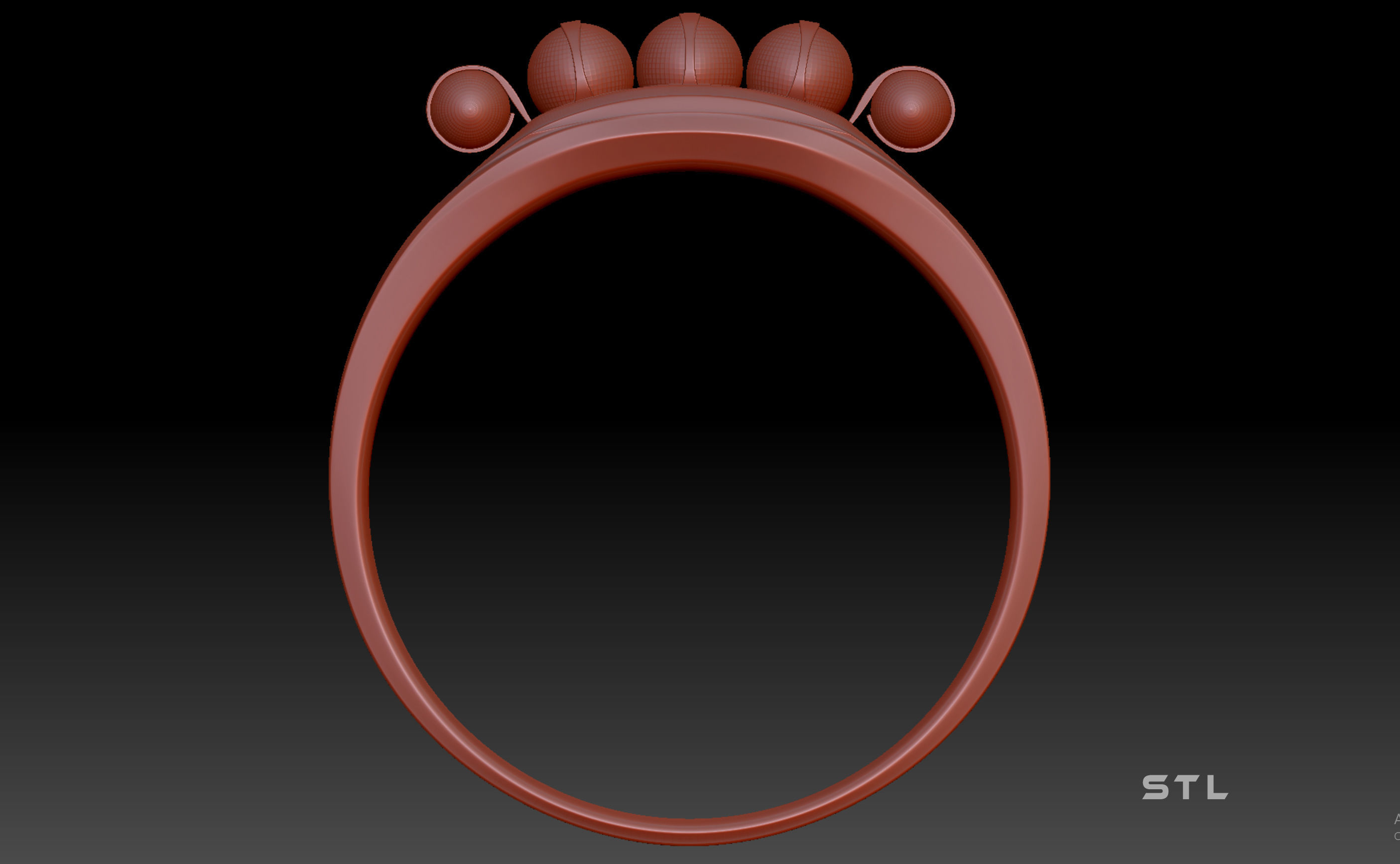 Ring-silver silver ring with diamonds 3D model_8