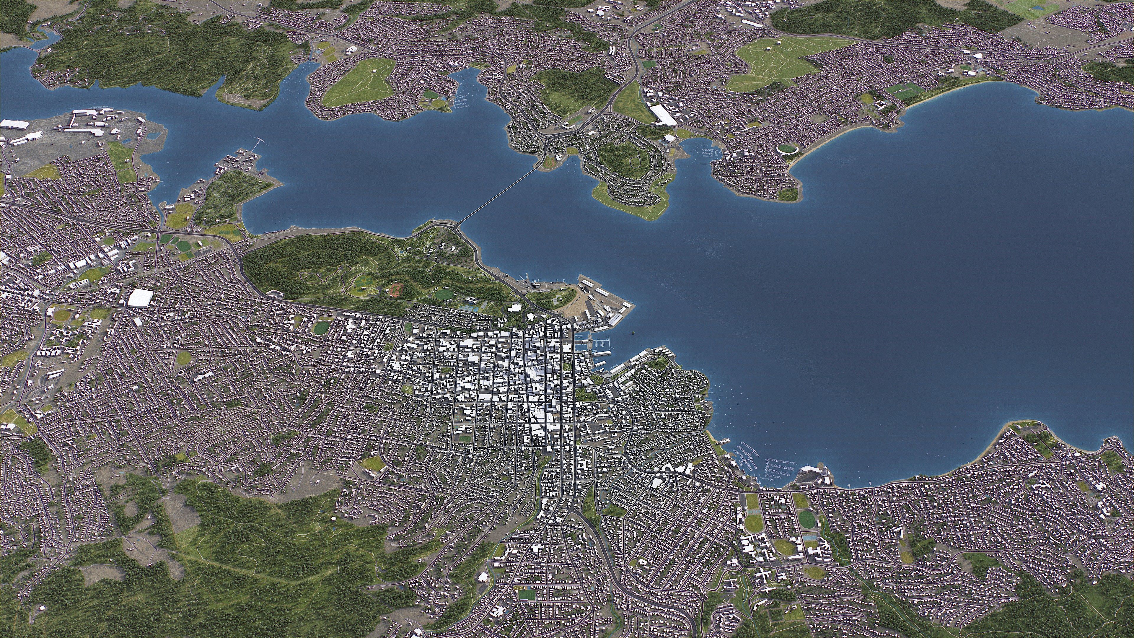 Hobart - 3D City Model Low-poly 3D model_7