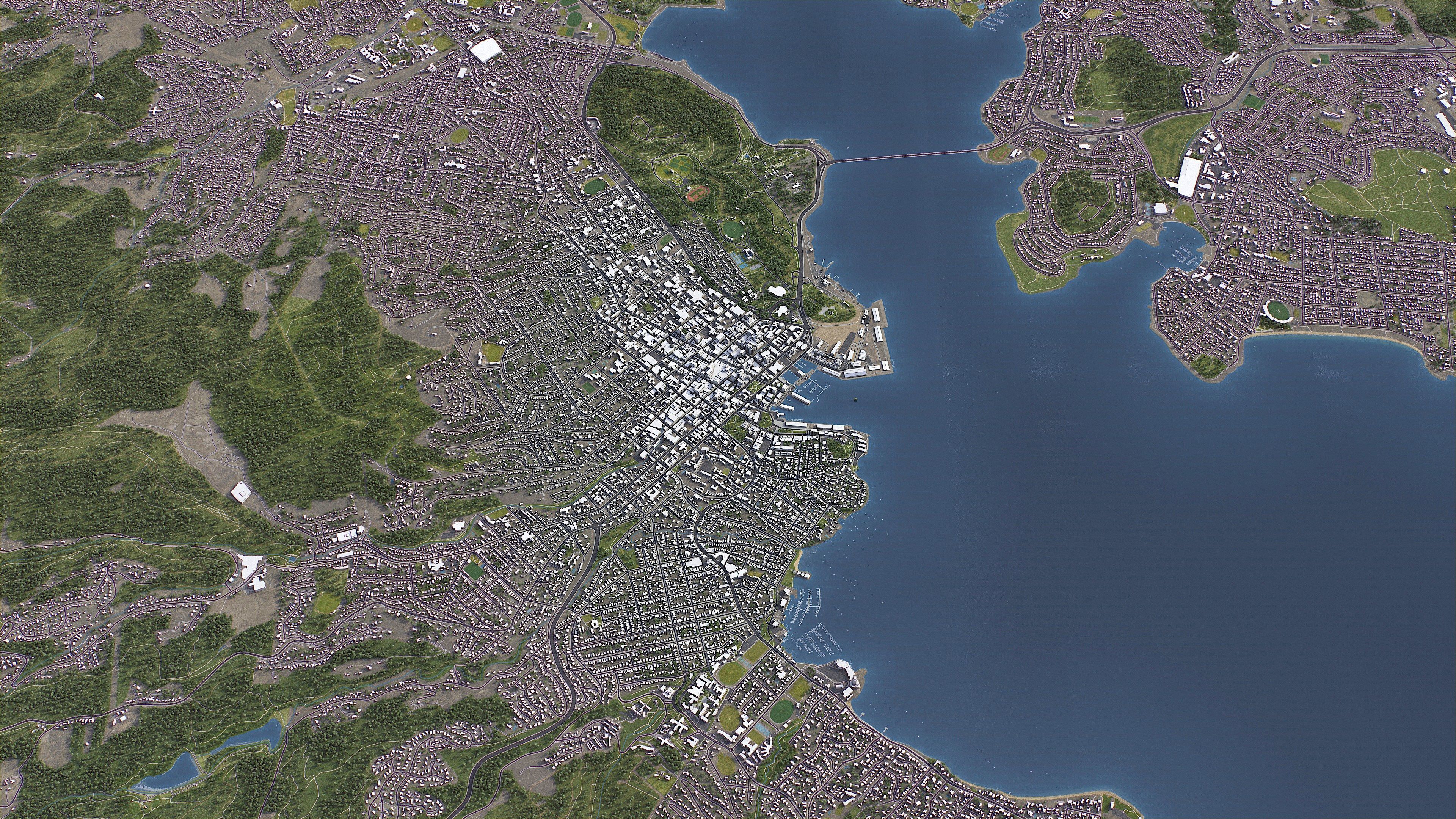 Hobart - 3D City Model Low-poly 3D model_6
