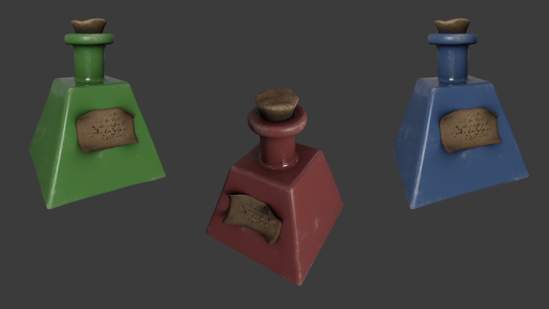 Potion Vial 02 3D model_4