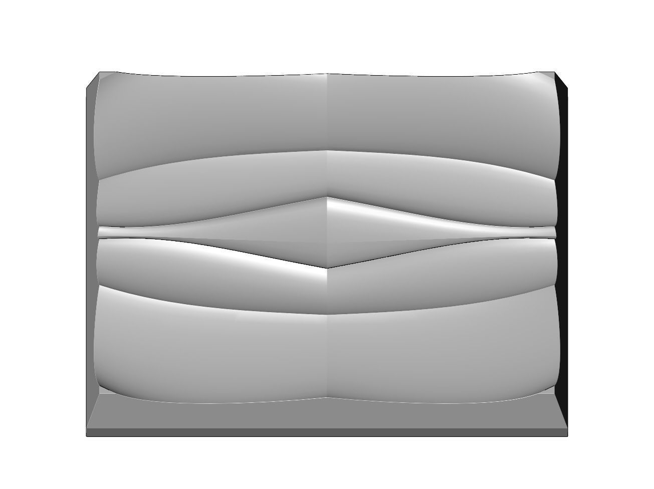 Abstract wave pattern relief 3d wall panel N02 3D print model_7