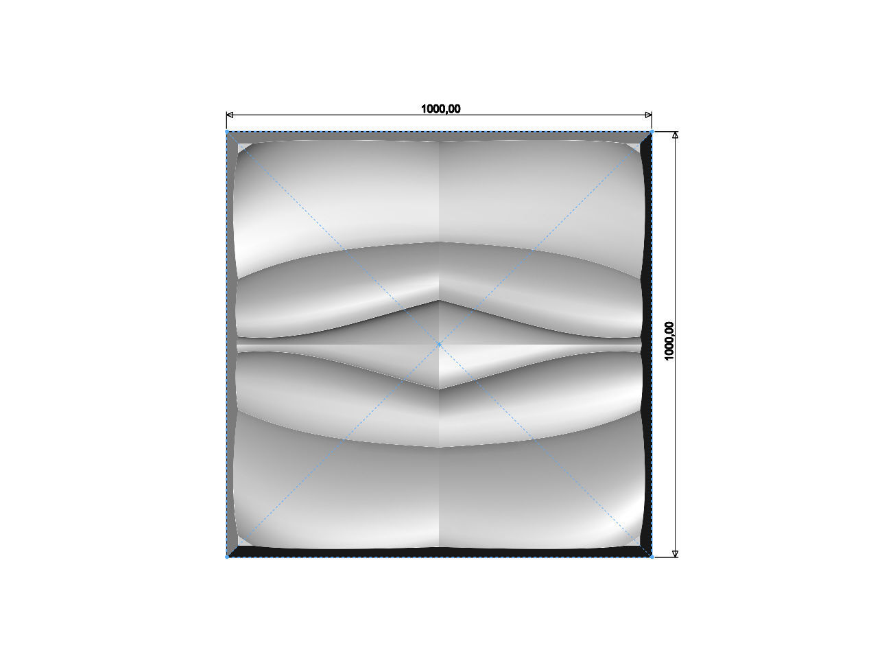 Abstract wave pattern relief 3d wall panel N02 3D print model_2