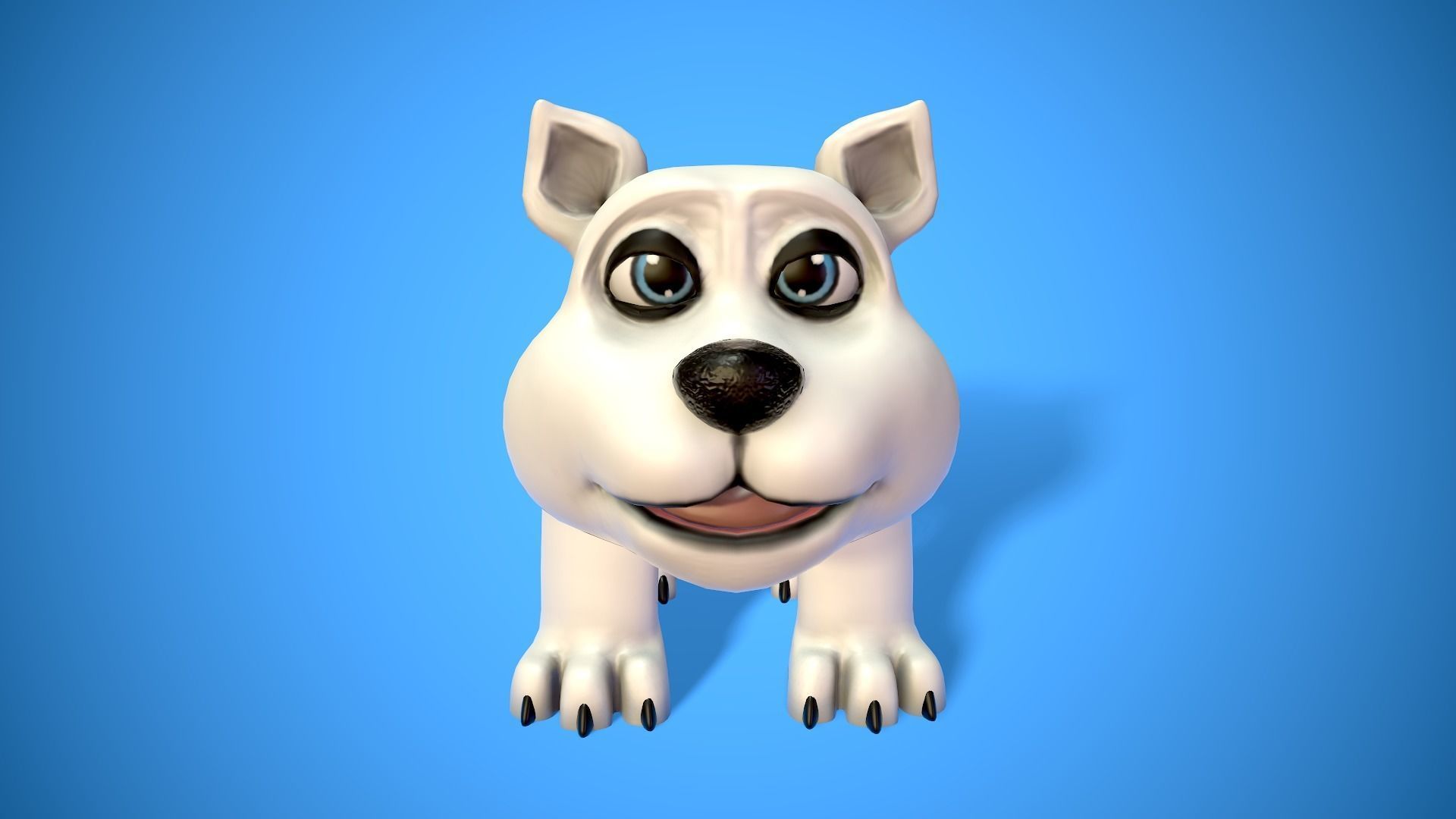 cartoon polar bear Low-poly 3D model_10