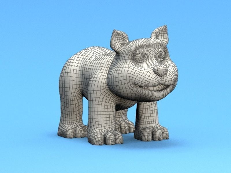 cartoon polar bear Low-poly 3D model_13