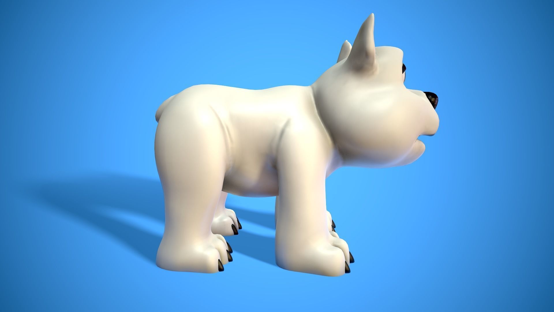 cartoon polar bear Low-poly 3D model_5