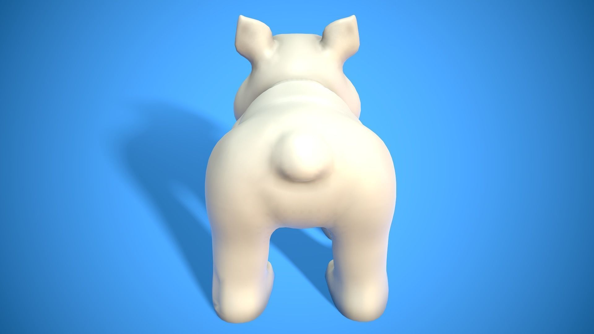 cartoon polar bear Low-poly 3D model_7