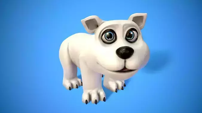 cartoon polar bear Low-poly 3D model