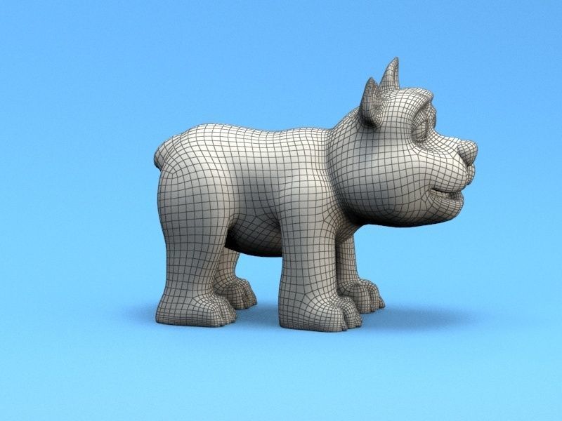 cartoon polar bear Low-poly 3D model_14