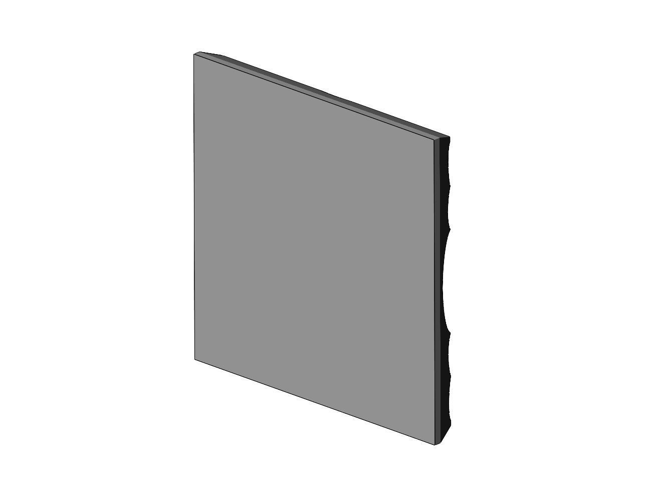 Abstract wave pattern relief 3d wall panel N04 3D print model_5