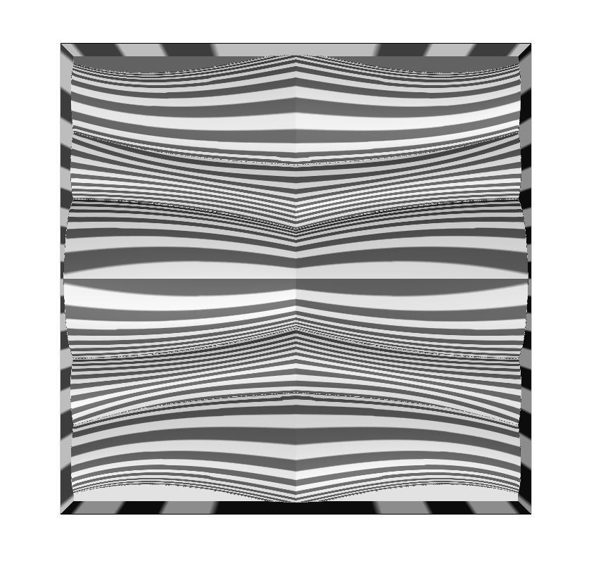 Abstract wave pattern relief 3d wall panel N04 3D print model_10