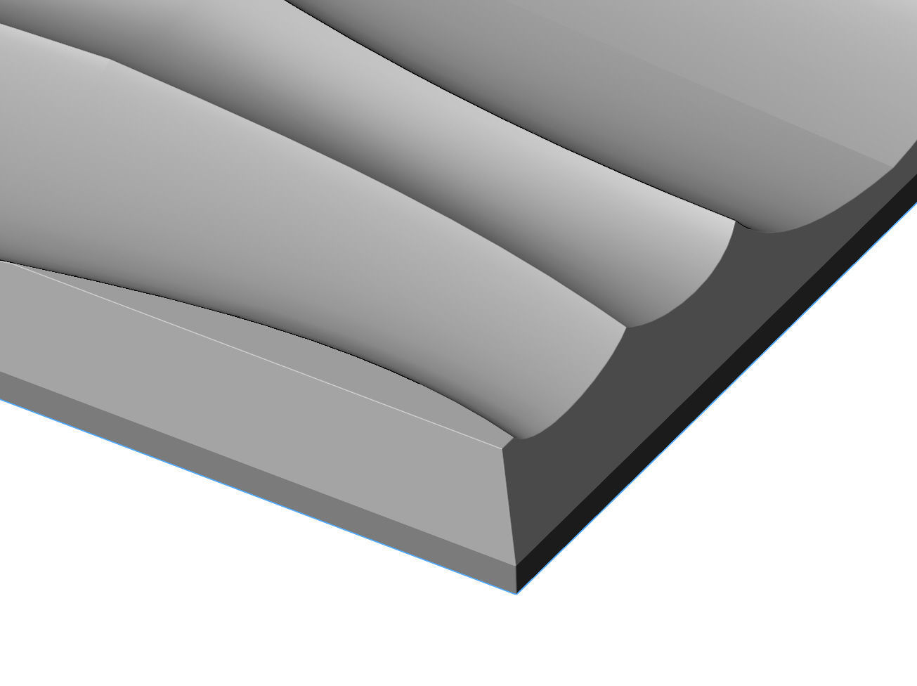 Abstract wave pattern relief 3d wall panel N04 3D print model_6