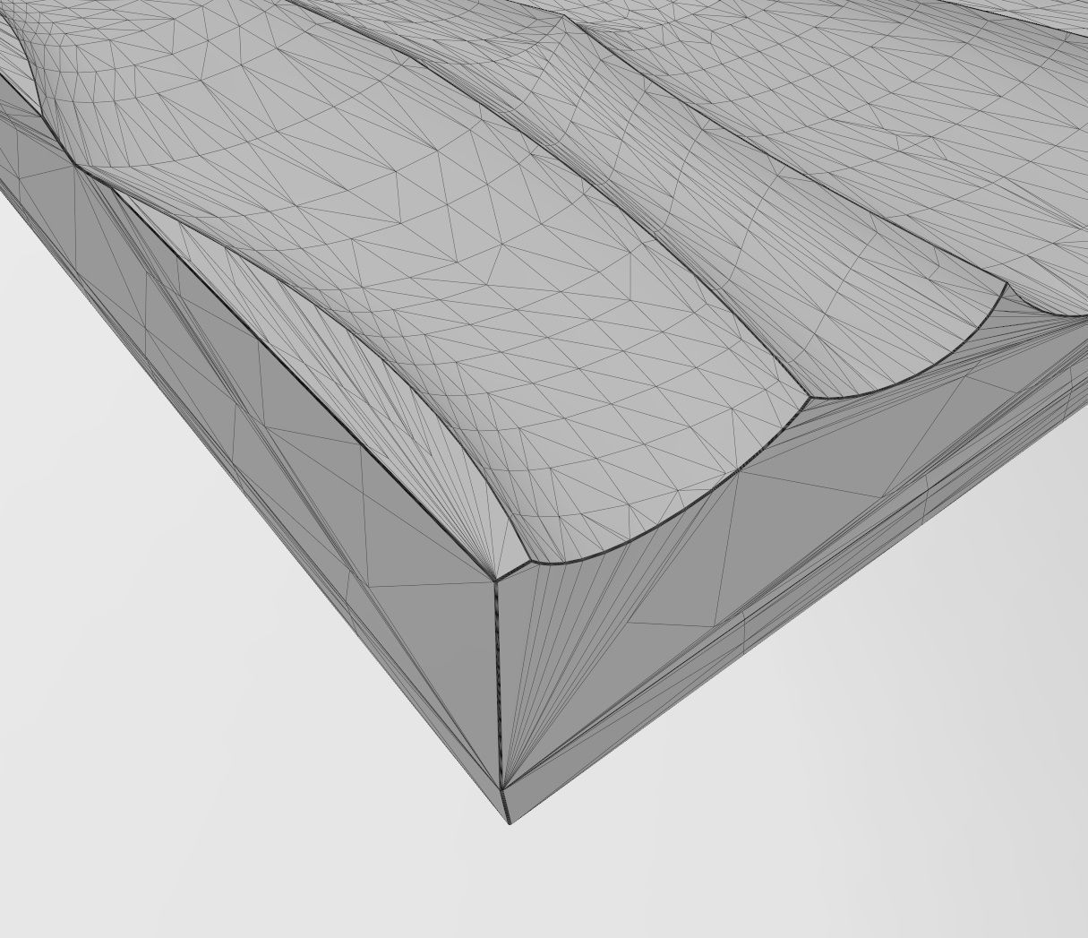 Abstract wave pattern relief 3d wall panel N04 3D print model_12