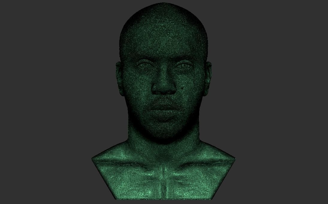 Nas bust 3D printing ready stl obj formats 3D print model_28