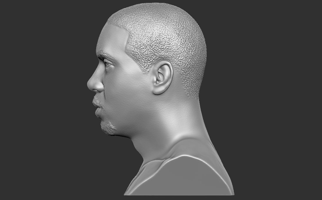 Nas bust 3D printing ready stl obj formats 3D print model_10