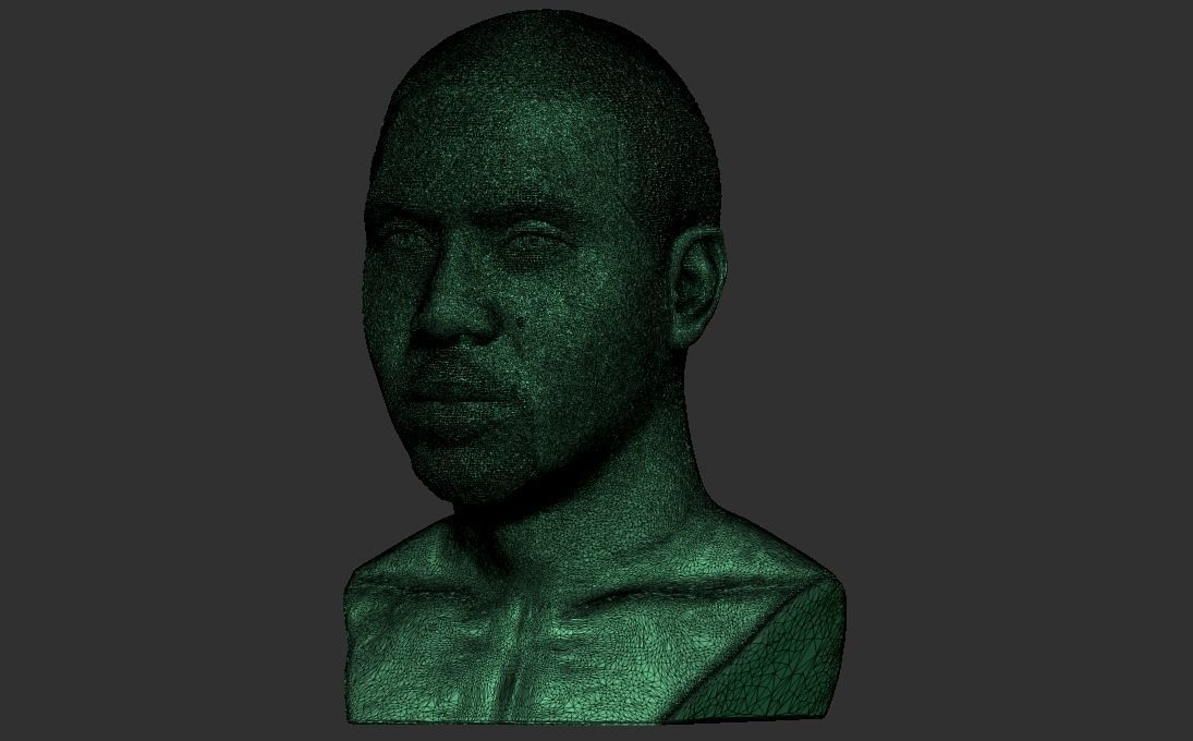 Nas bust 3D printing ready stl obj formats 3D print model_29