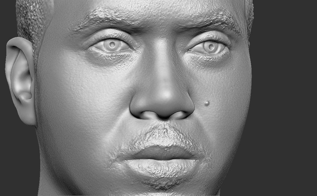 Nas bust 3D printing ready stl obj formats 3D print model_21