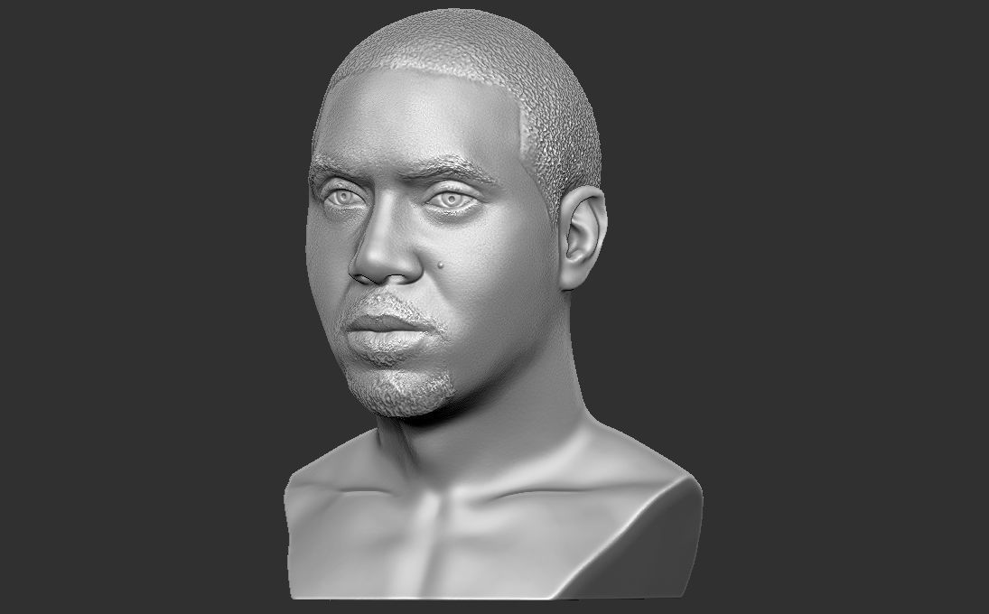 Nas bust 3D printing ready stl obj formats 3D print model_7