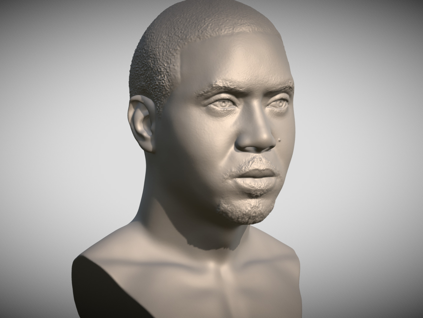 Nas bust 3D printing ready stl obj formats 3D print model_3